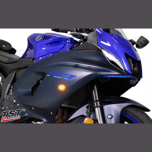 Intermitentes LED delanteros empotrables TST HALO-GTR para Yamaha YZF-R7 2022+ / R3