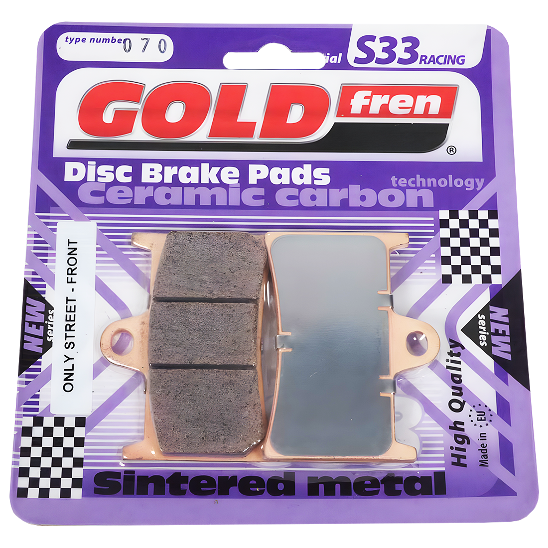 PASTILLA DE FRENO DELANTERO FA252HH SINTERIZADA S33 GOLDFREN