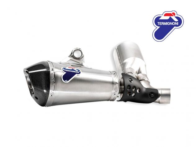 Escape bajo Termignoni Racing titanio Ducati Monster 797 Euro 4 terminal cónico