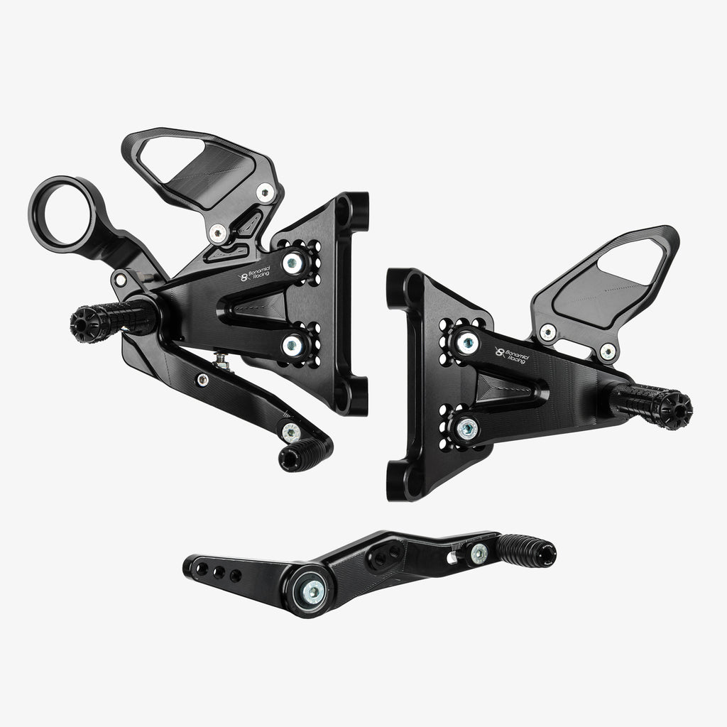 Estriberas Bonamici Racing ajustables - BMW S 1000 RR - M 1000 RR - S100 R - M 1000 R 2021 - 2025