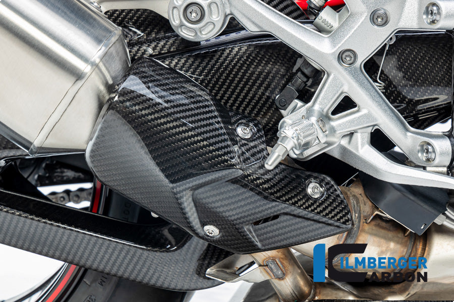 Protección contra el calor del escape en el silenciador delantero BMW S 1000 R a partir de 2021.