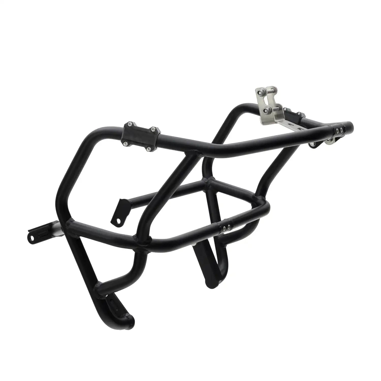 Barras de protección R&G aluminio negro montadas en Yamaha Ténéré 700 2025 protegiendo motor y radiador