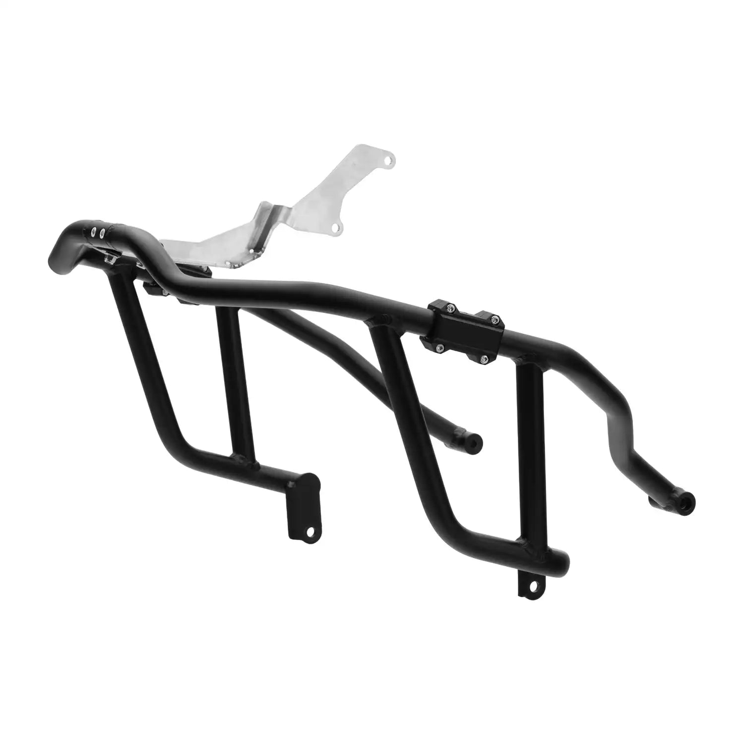 Barras Adventure R&G aluminio negro montadas en Yamaha Tracer 9 2025 protegiendo motor y carenados