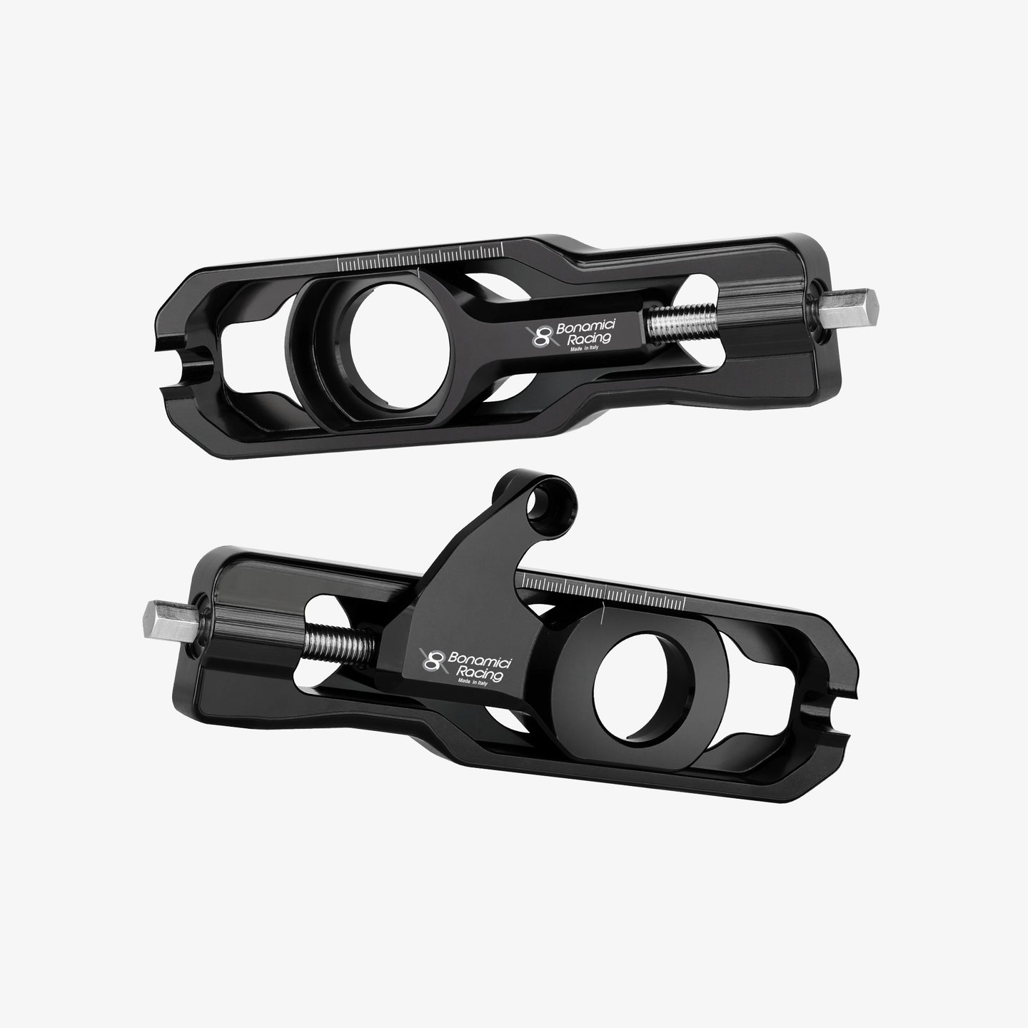 Chain adjuster Yamaha YZF R6 with caliper support - BLACK