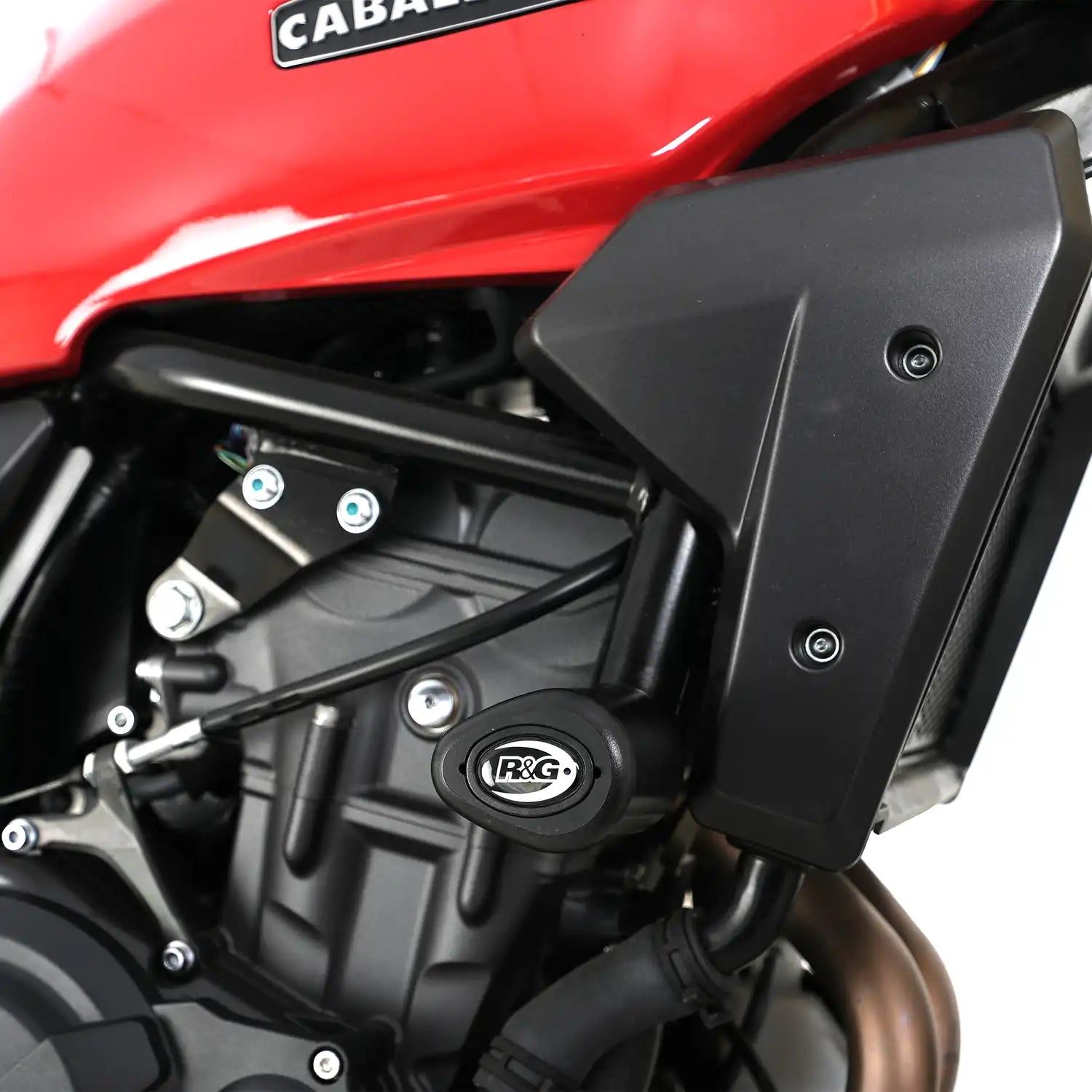 Slider R&G Aero negro para MT-07 vista inferior chasis