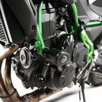 Topes de Caída R&G Aero instalados en Kawasaki Z650 2025 vista lateral completa