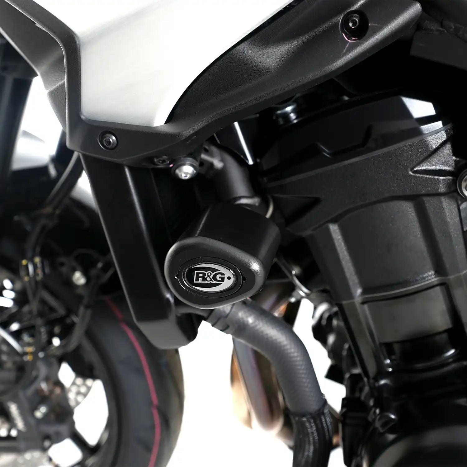 Kit completo topes de caída R&G Aero para Kawasaki Z900 con herraje y pernos acero