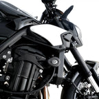 Comparativa diseño Aero vs redondo R&G en Kawasaki Z900 perfil aerodinámico