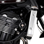 Detalle sistema de montaje tope de caída R&G en chasis Z900RS