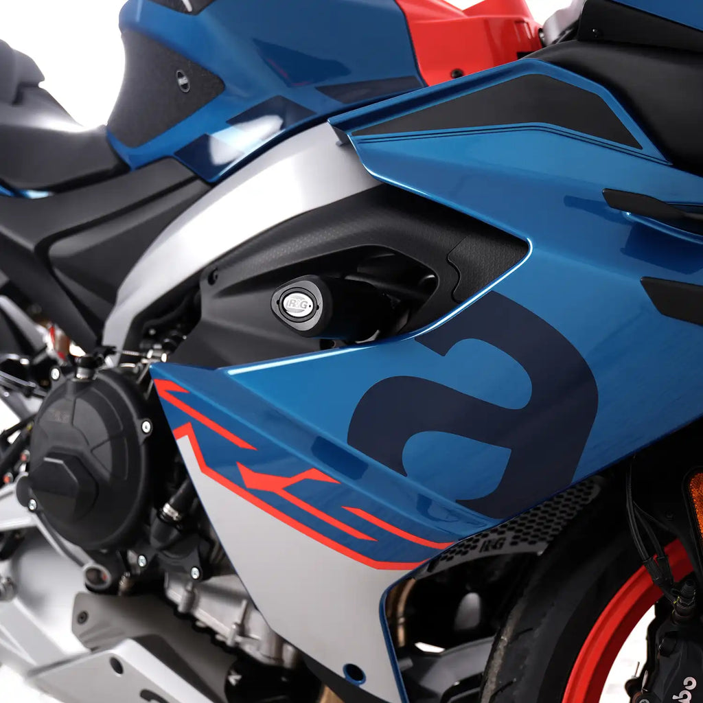 Par completo topes de caída R&G Aero CP0510BL para Aprilia RS660