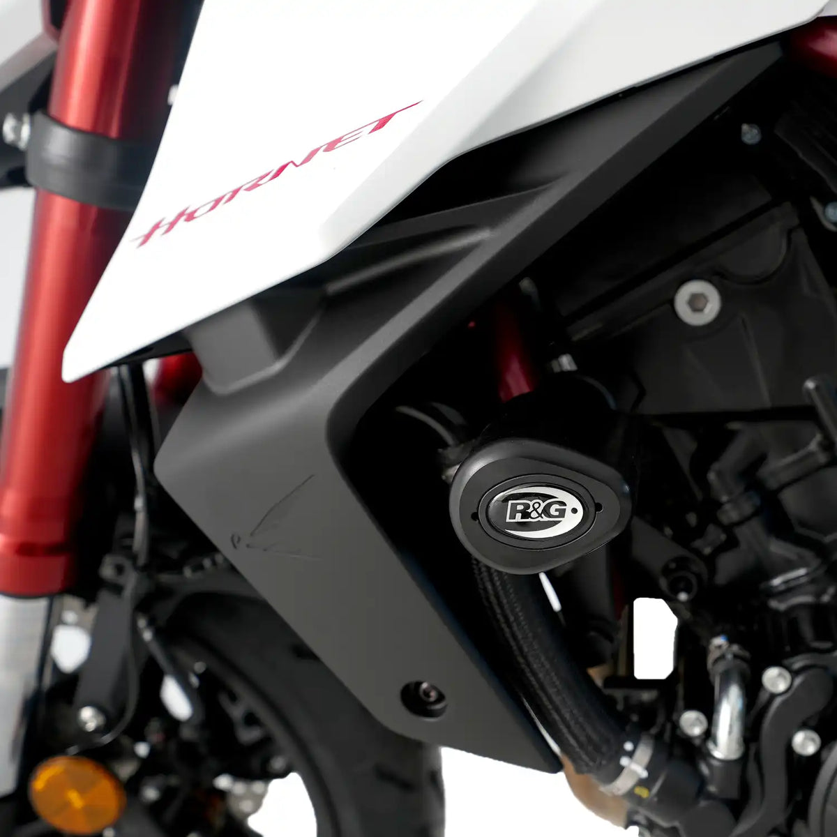 Kit completo Topes de Caída R&G CP0550BL para Honda Hornet 750: bobbins, brackets, pernos y herrajes