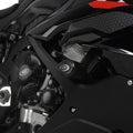Tope de caída R&G Aero montado en BMW S1000RR 2023 lateral derecho color negro