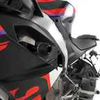 Frame Slider R&G APEX Aprilia RS457 par completo negro sobre fondo blanco