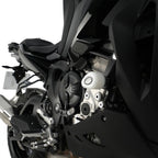 Topes de Caída R&G Aero montados en BMW S1000XR 2024 color negro vista lateral completa