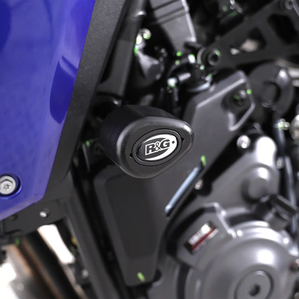 Bobbin Aero R&G instalado lado izquierdo en chasis Yamaha XTZ 700 Ténéré 2025