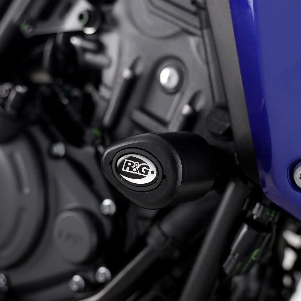 Kit completo Topes de Caída R&G CP0599BL para Yamaha Ténéré 700 Rally con tornillería