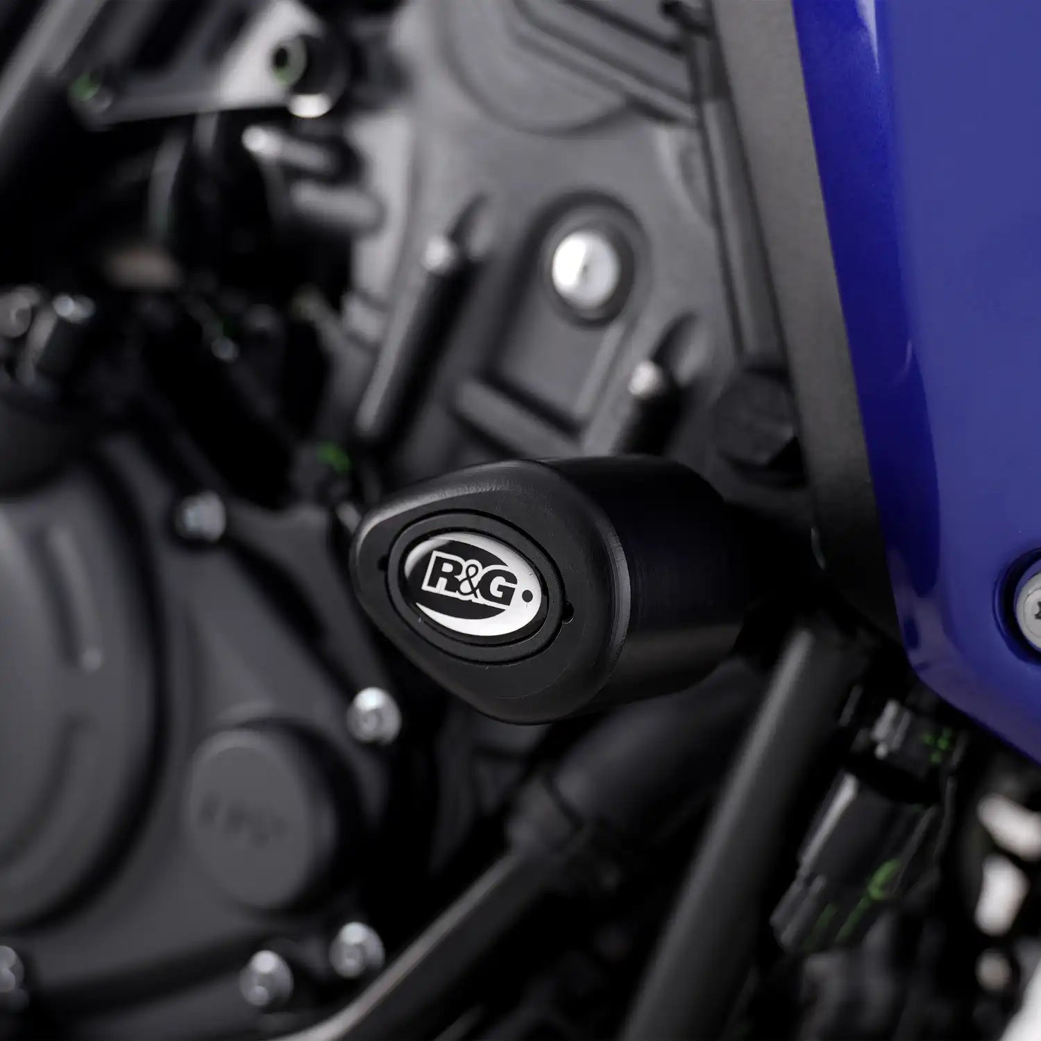 Kit completo Topes de Caída R&G CP0599BL para Yamaha Ténéré 700 Rally con tornillería