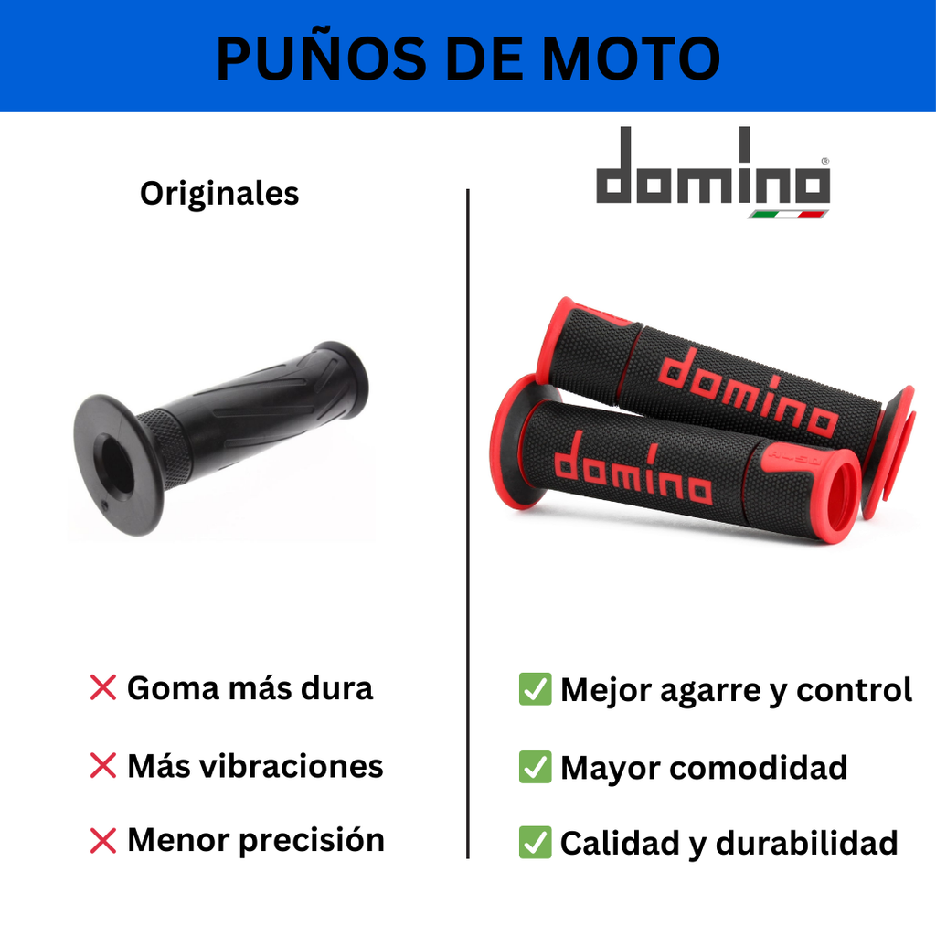 PAR DE PUÑOS DOMINO A450 RACING UNIVERSALES PARA MOTOS DE CALLE
