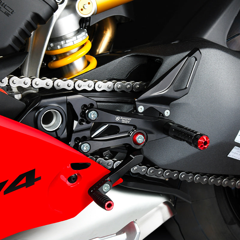Estriberas Bonamici Racing ajustables Ducati Panigale V4 - V4S - V4R 2018 - 2024