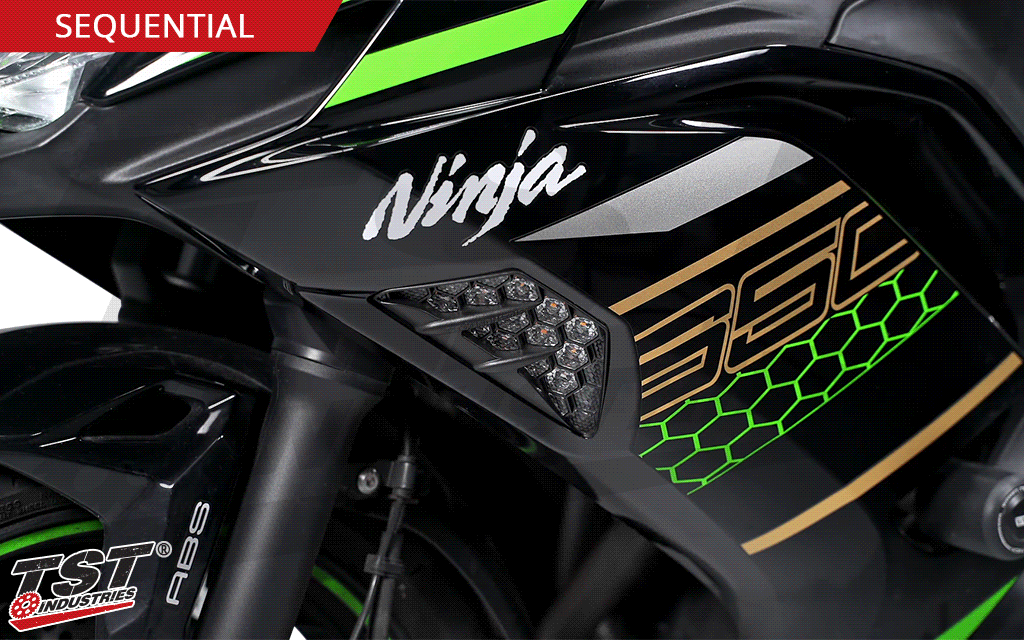 Intermitentes delanteros LED TST Nexus para Kawasaki Ninja ZX-6R 2013-2025