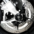Protector de horquilla R&G vista frontal montado en suspensión BMW S1000 series