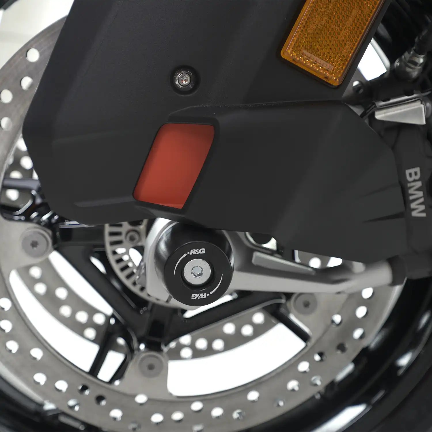 Vista completa sistema protección horquilla R&G BMW S1000RR 2025