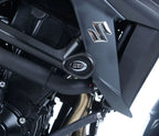 Topes de Caída R&G Aero negros montados en Suzuki GSX-S750 vista lateral izquierda