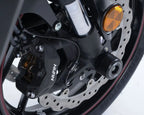 Vista frontal protector horquilla R&G montado en GSX-S750 2017-2024