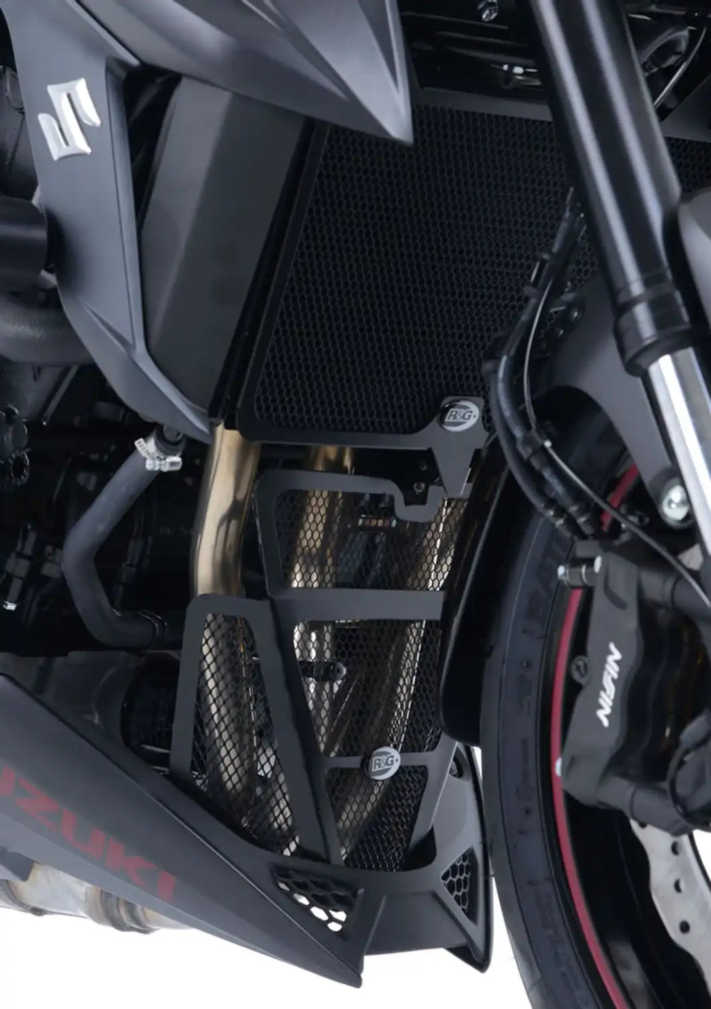 Terminación titanio anodizado protector radiador R&G para Suzuki GSR750