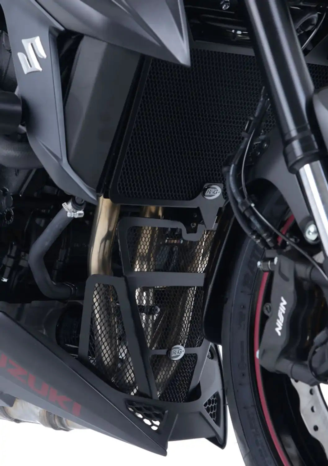 Terminación titanio anodizado protector radiador R&G para Suzuki GSR750