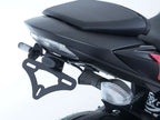 Vista trasera GSX-S750 con tail tidy R&G instalado y luz patente