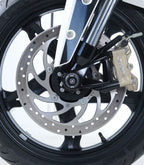 Instalación terminada de fork protectors R&G en BMW G310R negra