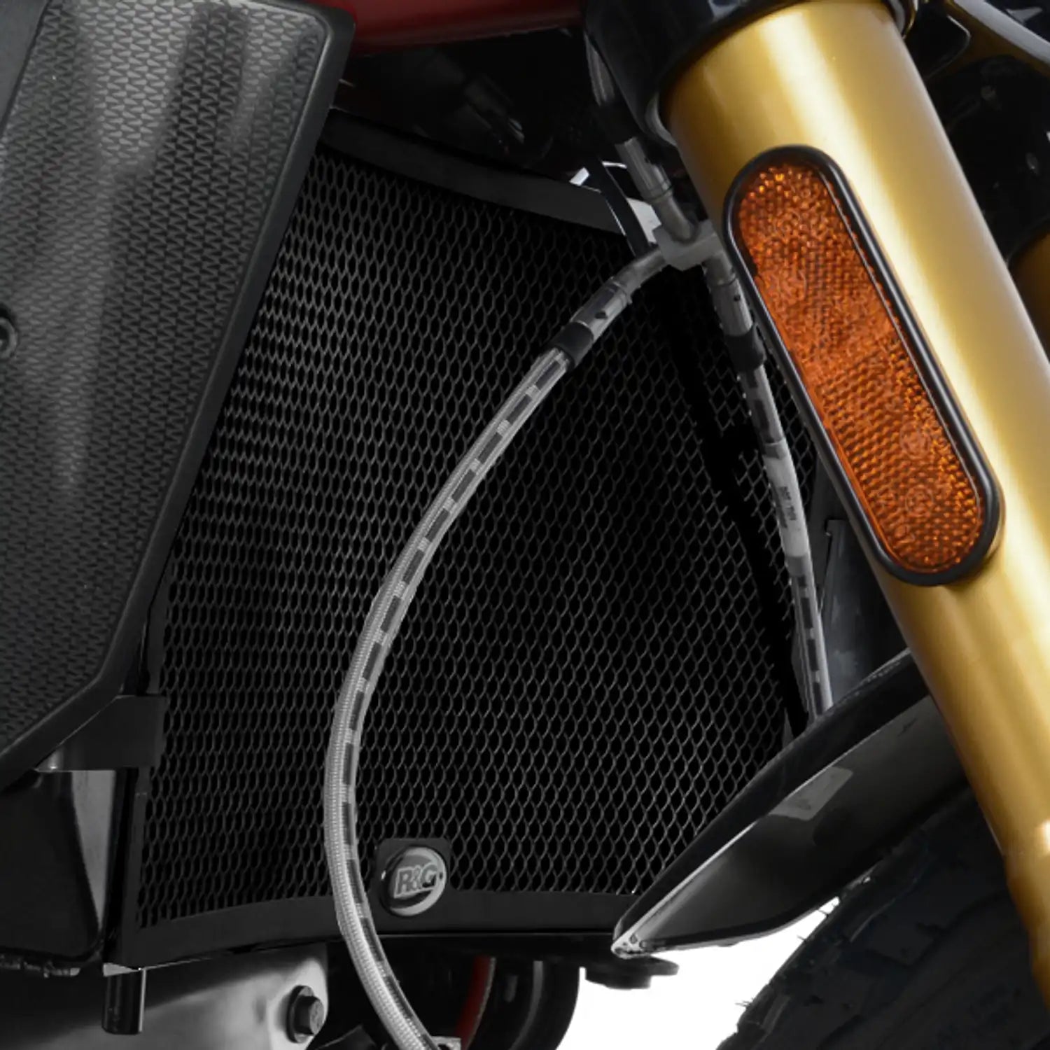 Protector de Radiador R&G aluminio negro Indian FTR1200 FTR1200S 2019-2025 malla anti-piedras