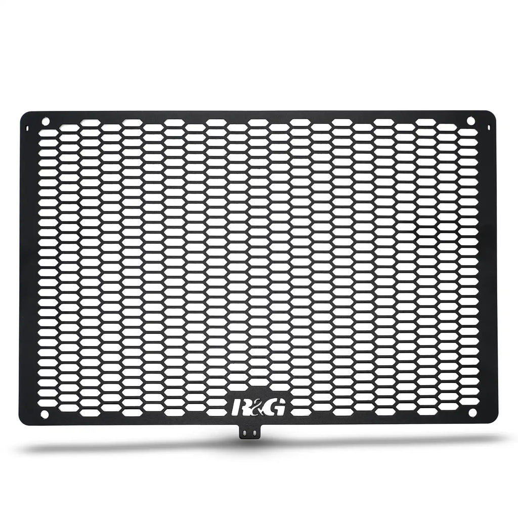 Protector de radiador R&G PRO RAD0352PROBK negro mate fondo blanco vista frontal producto solo