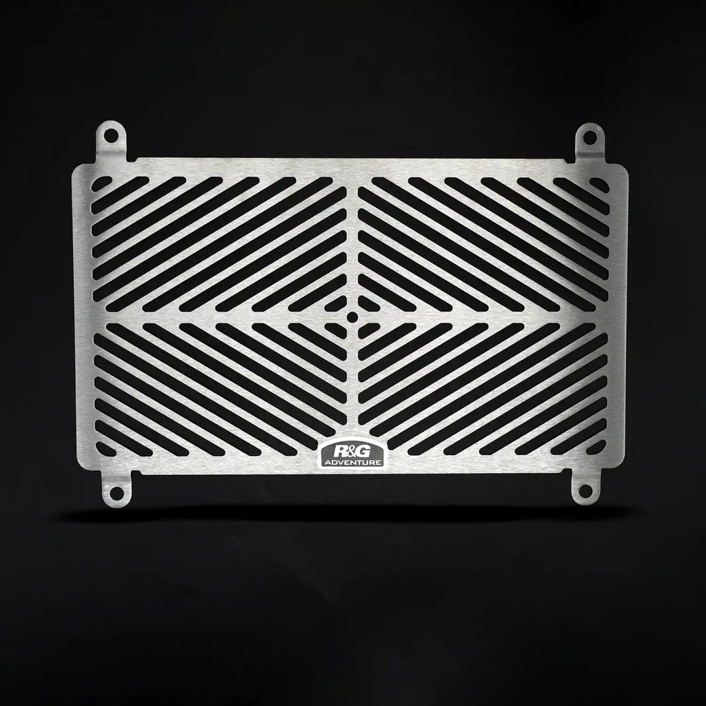 Protector de Radiador R&G acero inoxidable Kawasaki Ninja 400 Z400 vista frontal