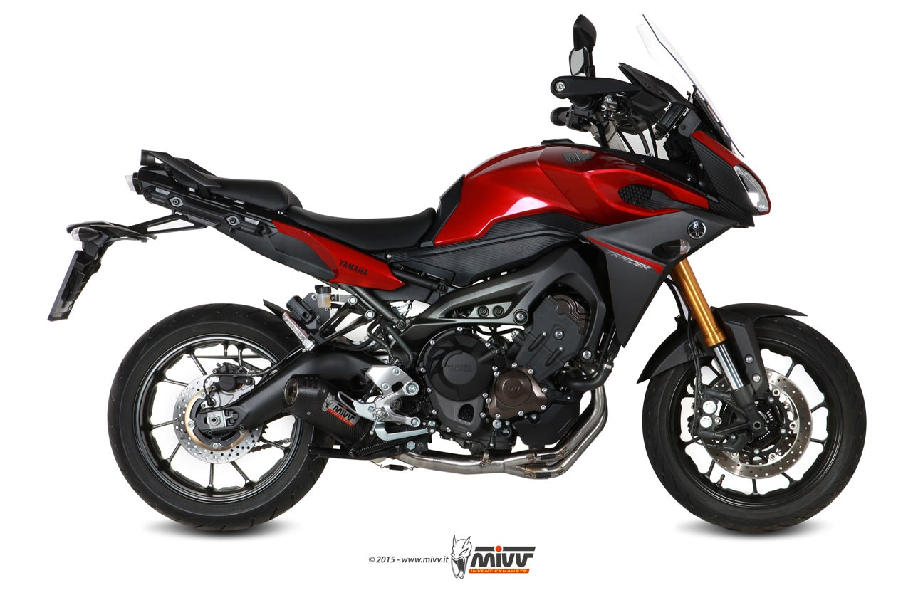 COMPLETE EXHAUST 3X1 MIVV OVAL CARBON-CARBON YAMAHA MT-09 TRACER 2015-2020