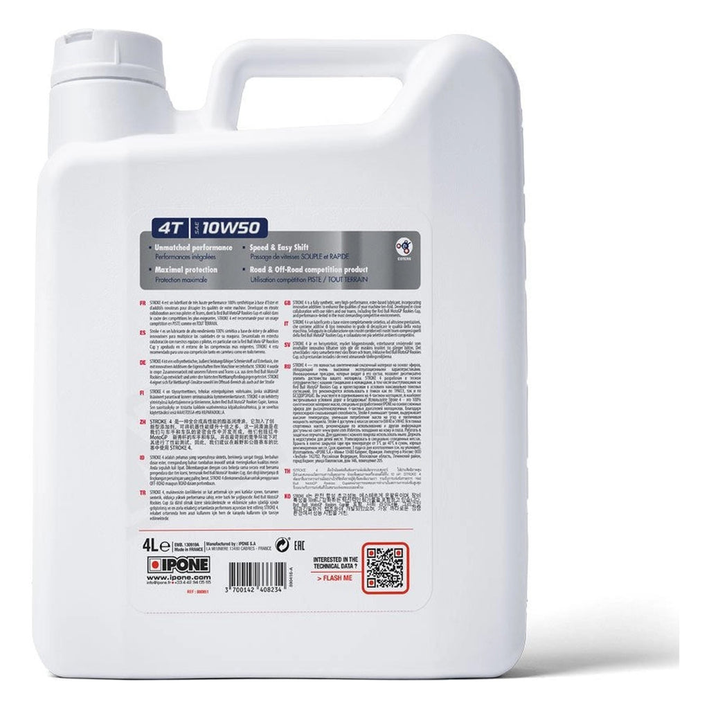 ACEITE DE MOTO STROKE 4 RACING 10W‑50 4LT