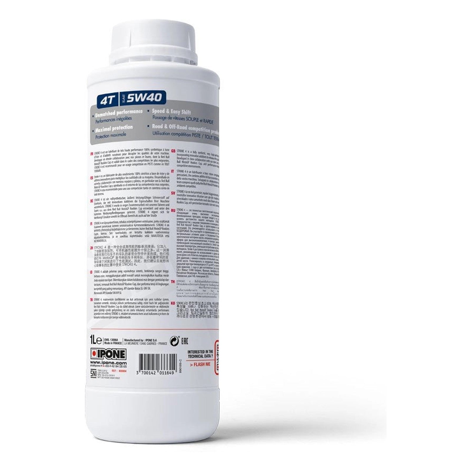 ACEITE DE MOTO STROKE 4 RACING 5W‑40 1LT