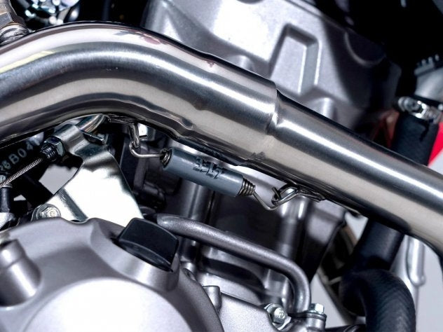 Detalle construcción acero inoxidable escape RS-12 Honda CRF 300 L