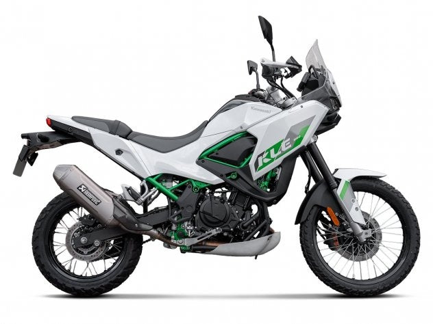 Shield térmico fibra de carbono escape Akrapovic Kawasaki KLE 500