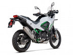 Detalle construcción titanio estampado silenciador Akrapovic KLE 500
