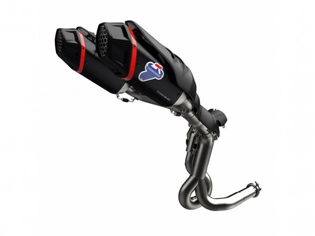 Escape Completo Termignoni Titanio Negro Ducati Hypermotard V2 SP 2026 vista lateral