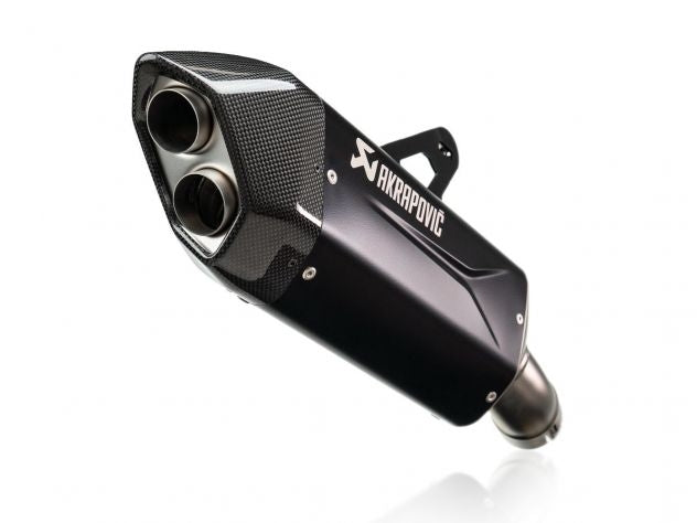 Silenciador Akrapovic titanio negro montado en BMW R 1300 GS 2024