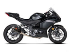 Escape completo Akrapovic Racing Line carbono Yamaha R3 2025 vista lateral