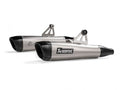 Escapes Slip-On Akrapovic titanio con end caps carbono para Triumph Bonneville T120 2017-2020