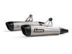 Escapes Slip-On Akrapovic titanio con end caps carbono para Triumph Bonneville T120 2017-2020