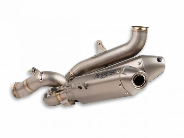 Terminales Akrapovic Racing titanio Ducati Performance Panigale V4 S 2025 vista lateral derecha