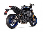 Silenciador titanio Akrapovic con revestimiento negro y salida lateral deportiva para MT-09