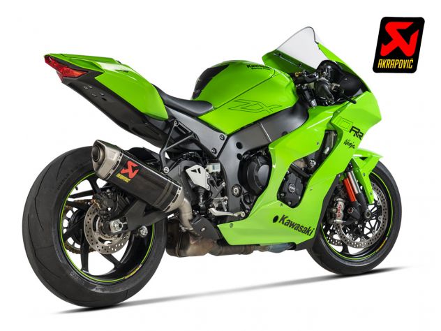 Terminal escape Akrapovic fibra carbono tapa titanio ZX10R