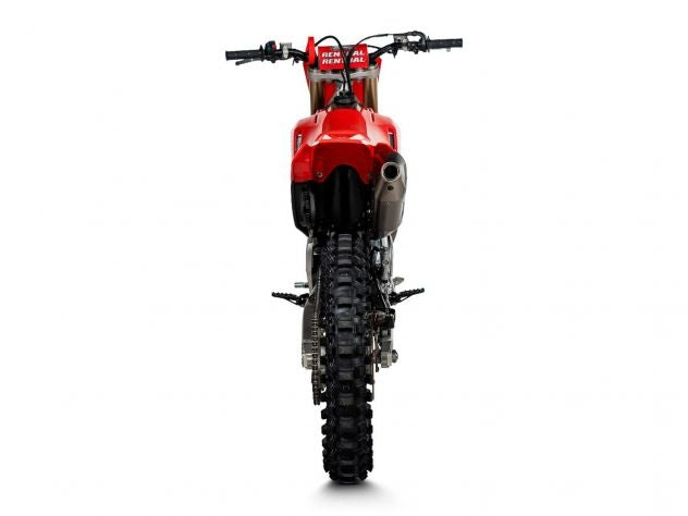 Escape completo Akrapovic Evolution Line titanio Honda CRF 450 R RX 2025 2026 vista lateral derecha